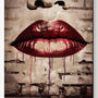 Banksy Lips on wall also rote Lippen an der Wand als einzigartiges und limitiertes Kunstwerk_mockup03