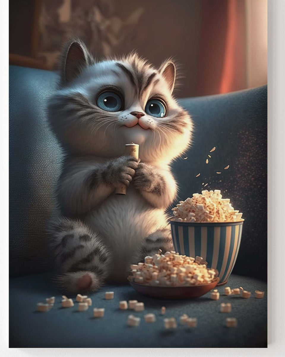 Cute Kitten süße Katze die auf der Couch Popcorn nascht_mockup_07
