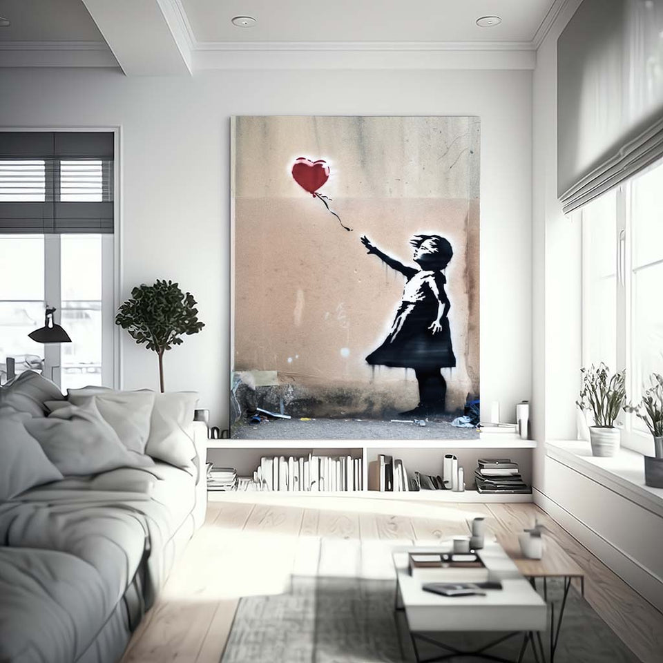 Banksy Art Girl with red ballon ein Symbol von Freiheit und Sehnsucht_mockup03
