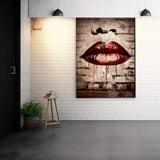 Banksy Lips on wall also rote Lippen an der Wand als einzigartiges und limitiertes Kunstwerk_mockup01