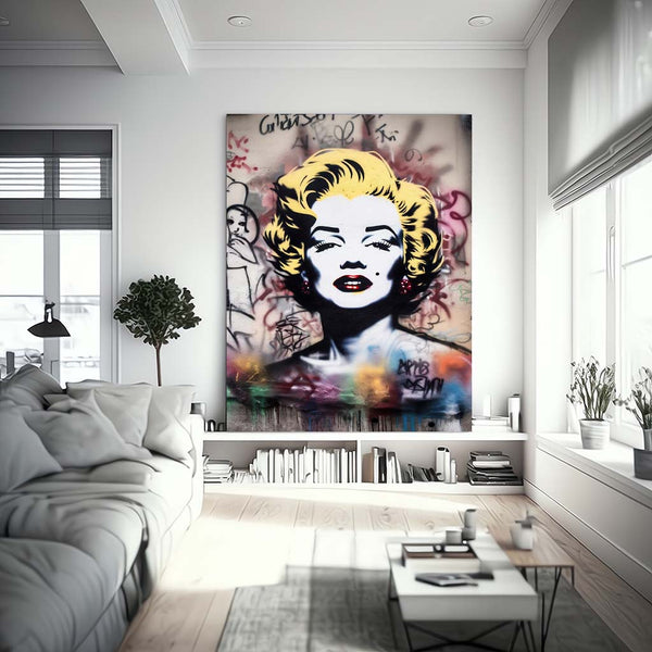 Marilyn Monroe in Banksy auf die Wand gemalt_mockup03