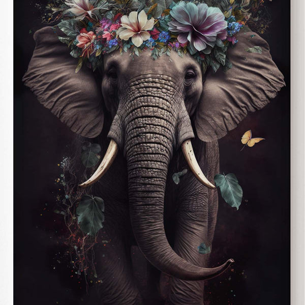 Boho Elefant mit Blumen im Bohemian Style_mockup00
