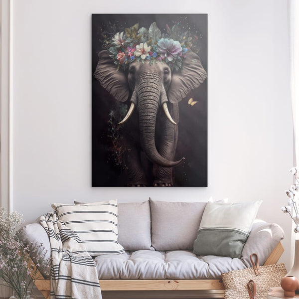 Boho Elefant mit Blumen im Bohemian Style_mockup01