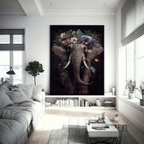 Boho Elefant mit Blumen im Bohemian Style_mockup03