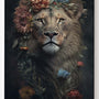 Königlicher Löwe im Bohemian Style mit bunten Blumen sehr ausdrucksstarkes-Bild_mockup00