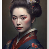 Geisha trägt blauen Kimono mit Blumen_mockup01