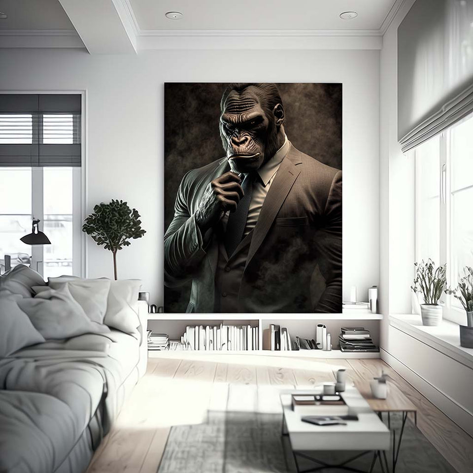 Gorilla im Anzug mit Krawatte als ausdrucksstarkes Statement_mockup_04