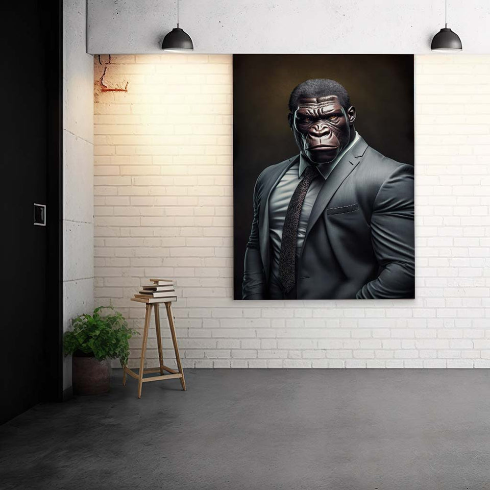 Unser 2. Gorilla im schicken grauen Anzug mit brauner Krawatte_mockup03