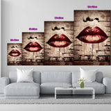 Größentabelle_Banksy Lips on wall also rote Lippen an der Wand als einzigartiges und limitiertes Kunstwerk_mockup