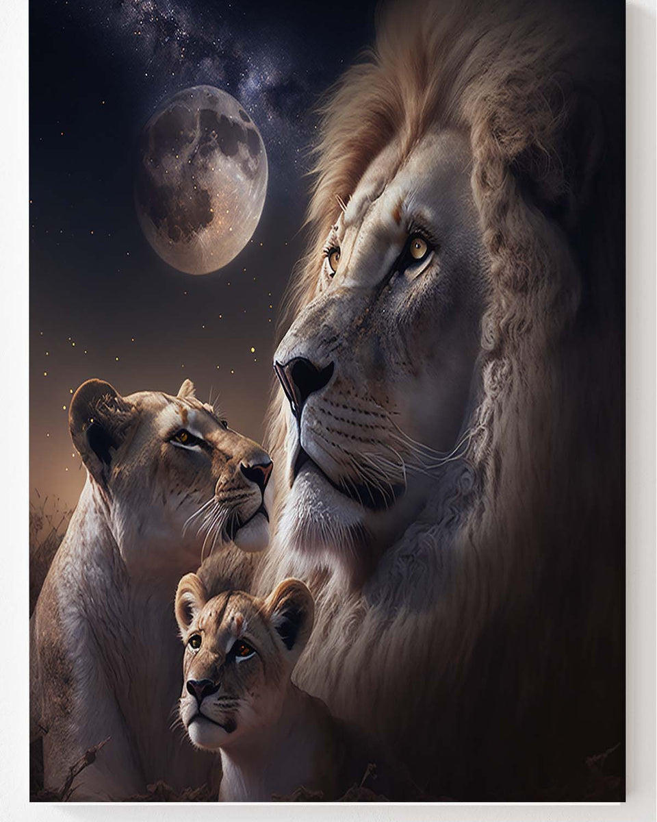 Eine Löwenfamilie im Mondschein_mockup07