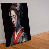 Perfekt geschminkte Geisha mit farbenreichen Kimono_mockup01