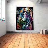 Portrait einer Bulldogge in bunten Farben als Popart_mockup05