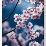 Sakura Flower Japanische rosa Kirschblüte sehr detailreich mit blauem Hintergrund_mockup_09
