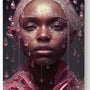 Waterdrop zeigt eine dunkelhäutige farbenfrohe Frau im rosa Regen_mockup09